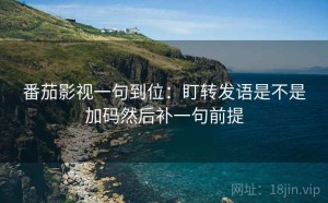 番茄影视一句到位：盯转发语是不是加码然后补一句前提