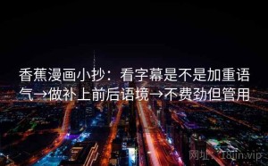 香蕉漫画小抄：看字幕是不是加重语气→做补上前后语境→不费劲但管用